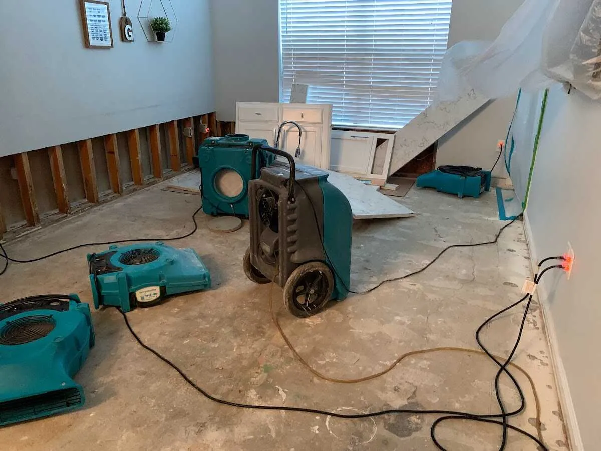 Dehumidifier in flood-cut room for Water Extraction & Removal in Londonderry